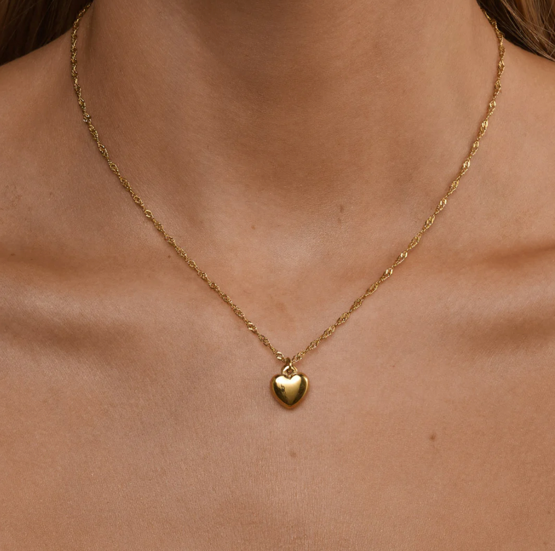 Julie Classic Heart Dangling Necklace Stainless