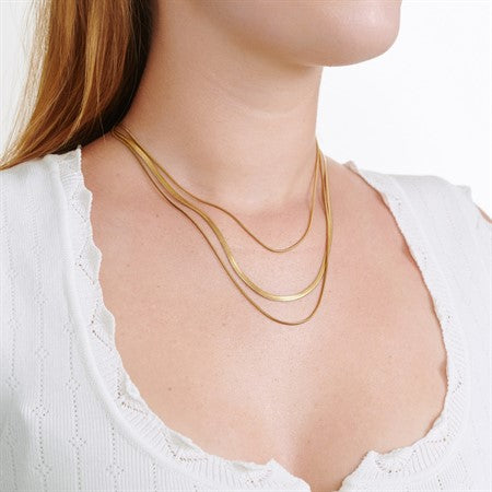 Matilde Triple Chain Necklace Stainless Steel