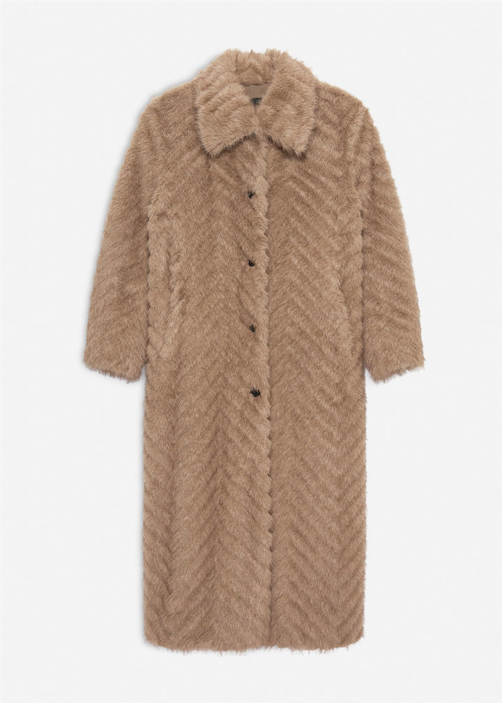 Scarlet Faux Mink Zigzag
