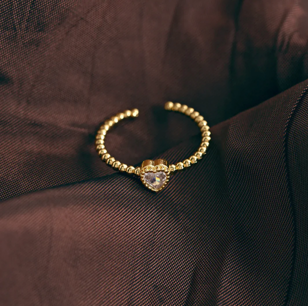 Emi Heart Shaped Crystal Ring