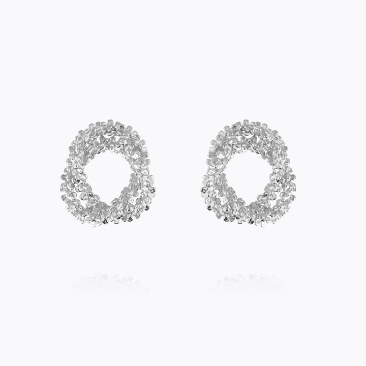 Gemma Knot Earrings Rhodium