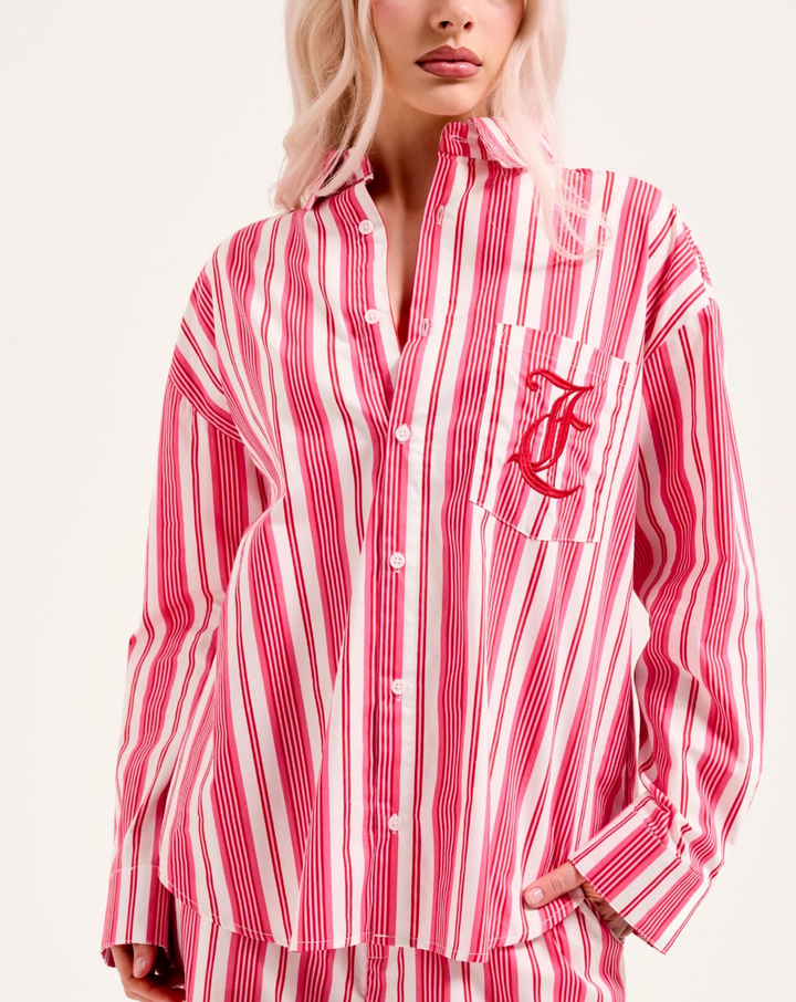 Oversized Cotton Stripe Sleep Shirt