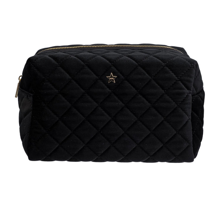 Velvet Square Quilted Make-Up Pouch Large