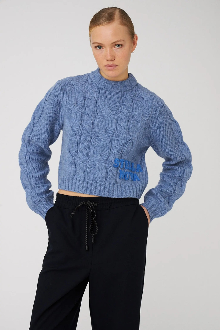 Back to School Cropped Cable Knit