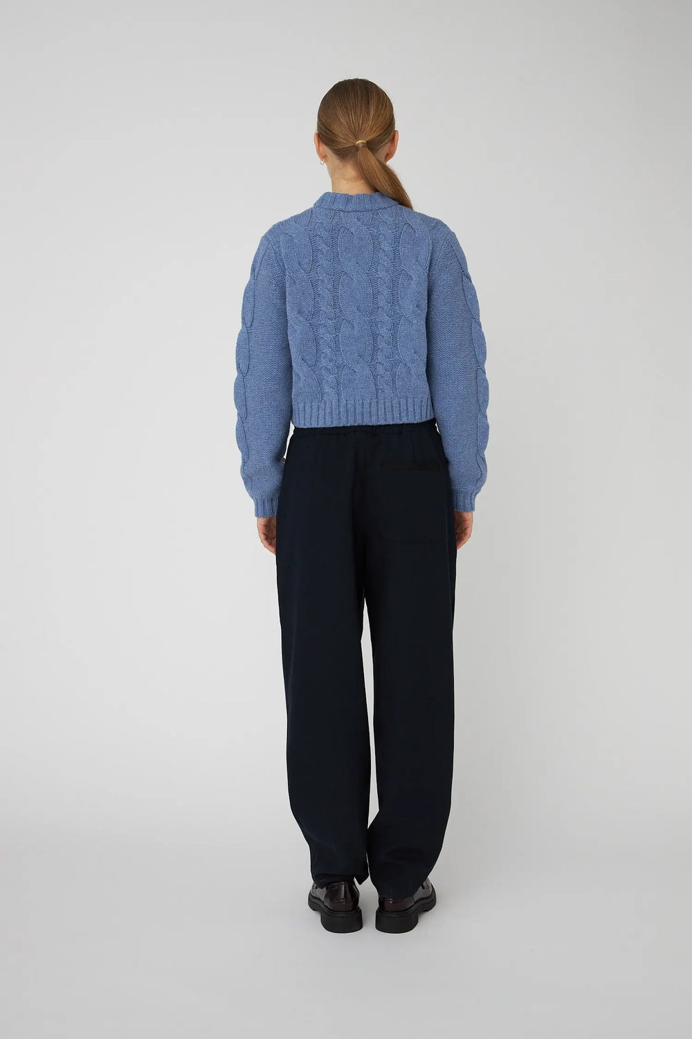Back to School Cropped Cable Knit