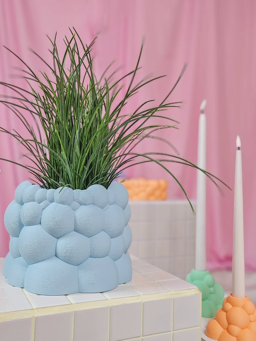 Bubble Planter Fuzzy Pastel XL