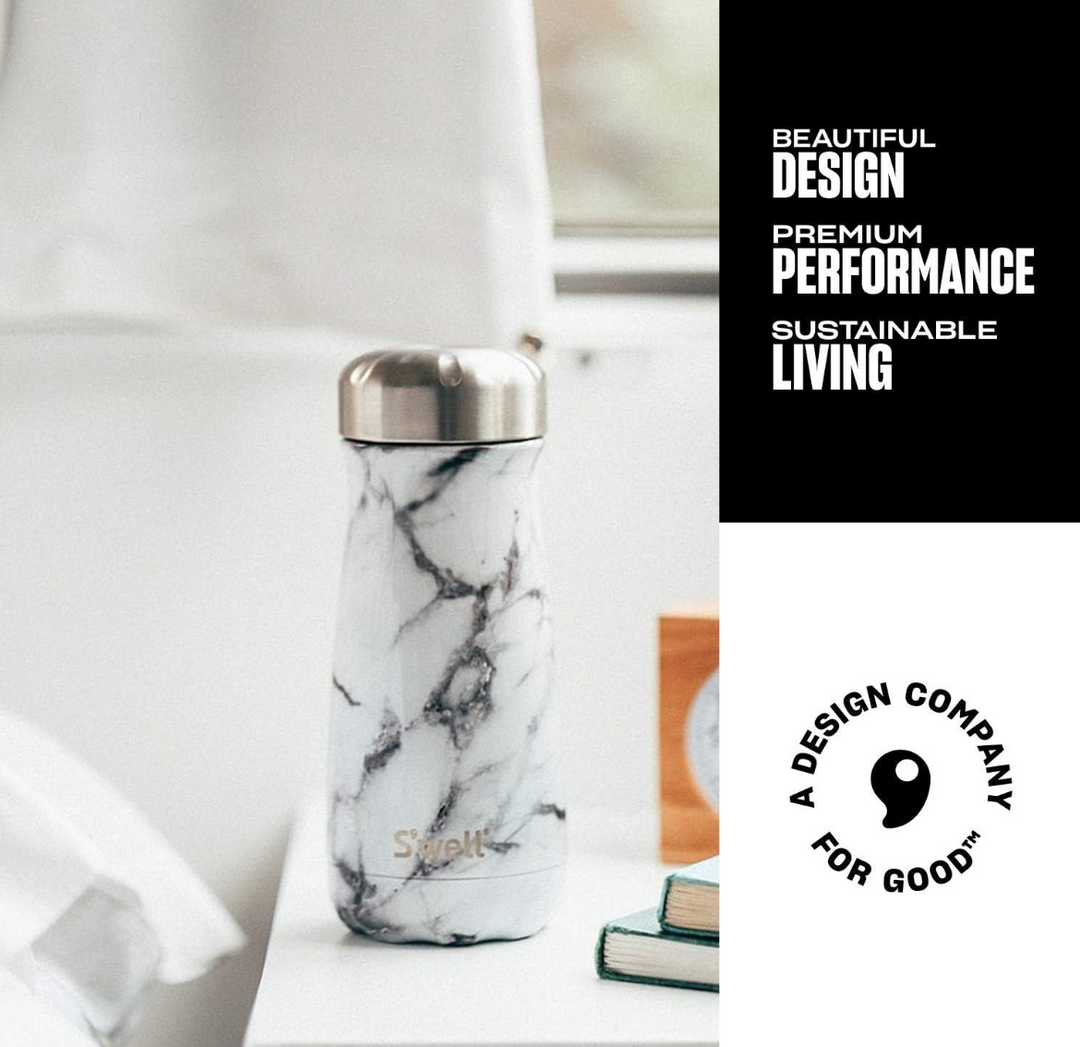 White Marble Traveler 12OZ