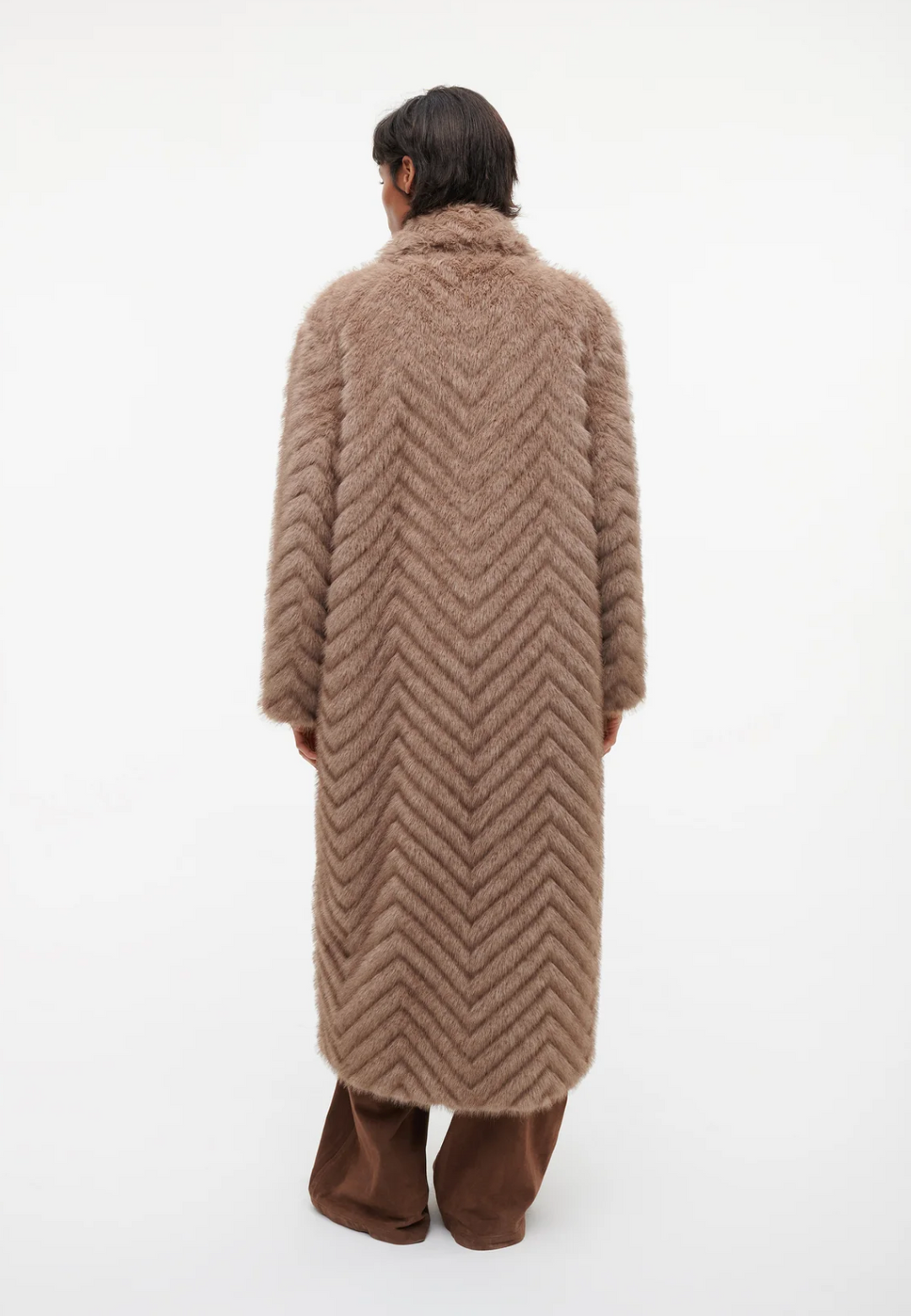 Scarlet Faux Mink Zigzag